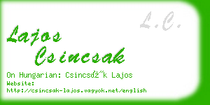 lajos csincsak business card